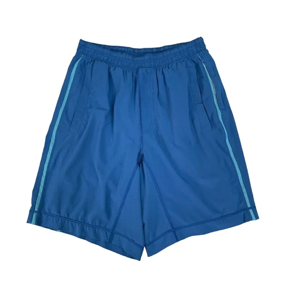 Lululemon Shorts Mens M Medium Pacific Blue Inner Lined Drawstring Pull On Train